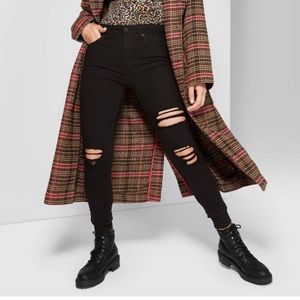 Black Ripped High Waisted Jeans